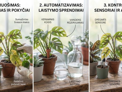 Kaip išvykti dviem savaitėms ir nepražudyti augalų